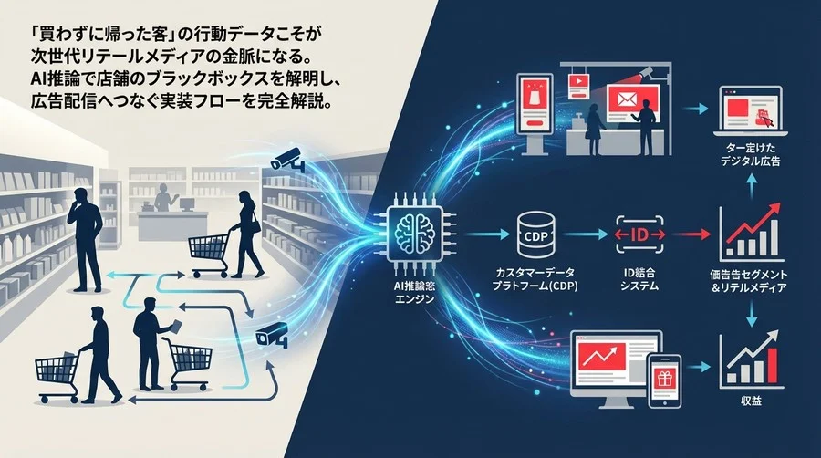 「買わずに帰った客」が資産になる：AI推論によるオフライン行動分析とリテールメディア連携の全貌