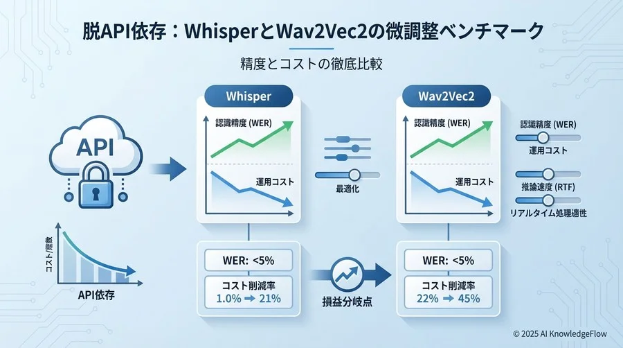ベンチマーク設計：Whisper vs Wav2Vec2 vs HubERT - Section Image