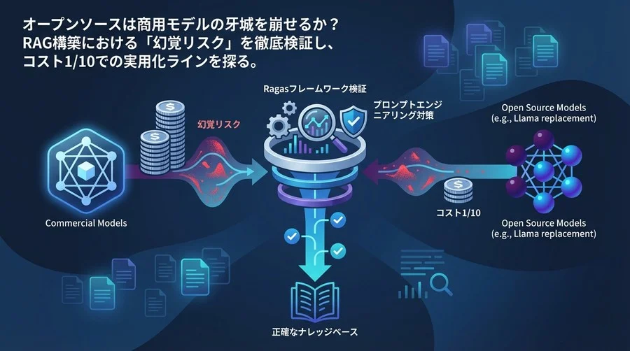 RAG構築のハルシネーション対策：LlamaモデルとChatGPTの「嘘」を比較検証しコスト1/10を実現する