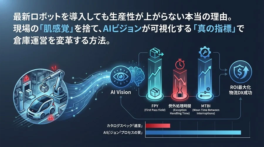 最新ロボットでも生産性が上がらない理由とは？AIビジョンが可視化する「3つの隠れたKPI」で物流DXを成功へ導く