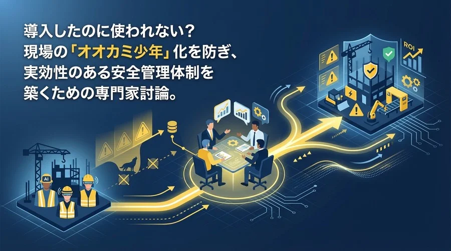 導入したのに現場で放置？「オオカミ少年」化を防ぐAIウェアラブル安全管理の現実解【専門家3名が徹底討論】