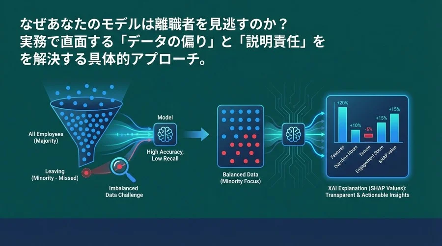 離職予測モデルの精度と説明性を両立する：不均衡データ対策とXAI活用術