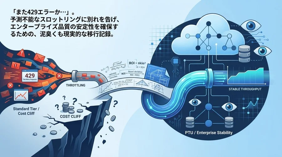 「また429エラーか…」Azure OpenAI PTU移行の実録：コストの崖を越え、エンタープライズ品質の安定性を手にするまでの全記録