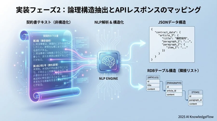 実装フェーズ2：論理構造抽出とAPIレスポンスのマッピング - Section Image