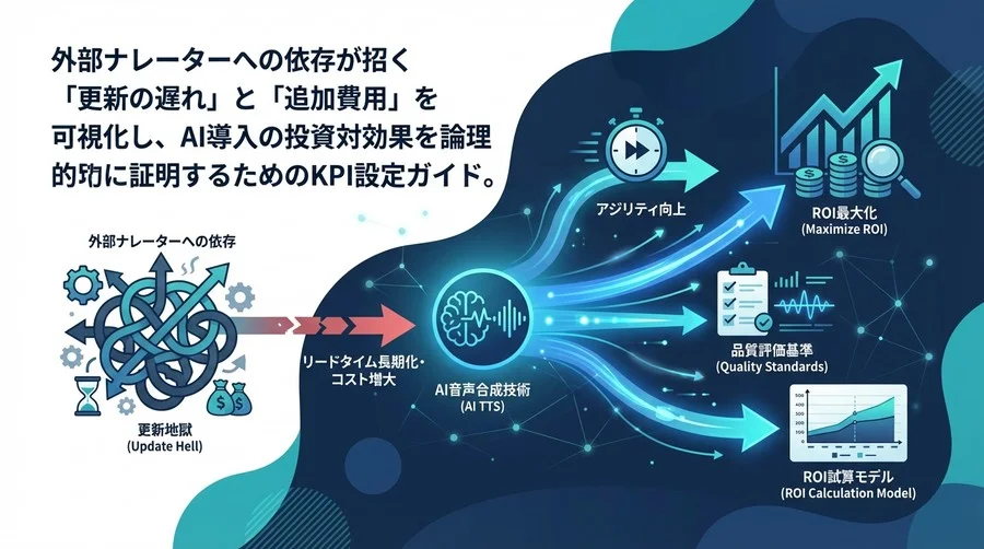 動画マニュアルの「更新地獄」を解消しROIを最大化するAI音声合成導入ガイド