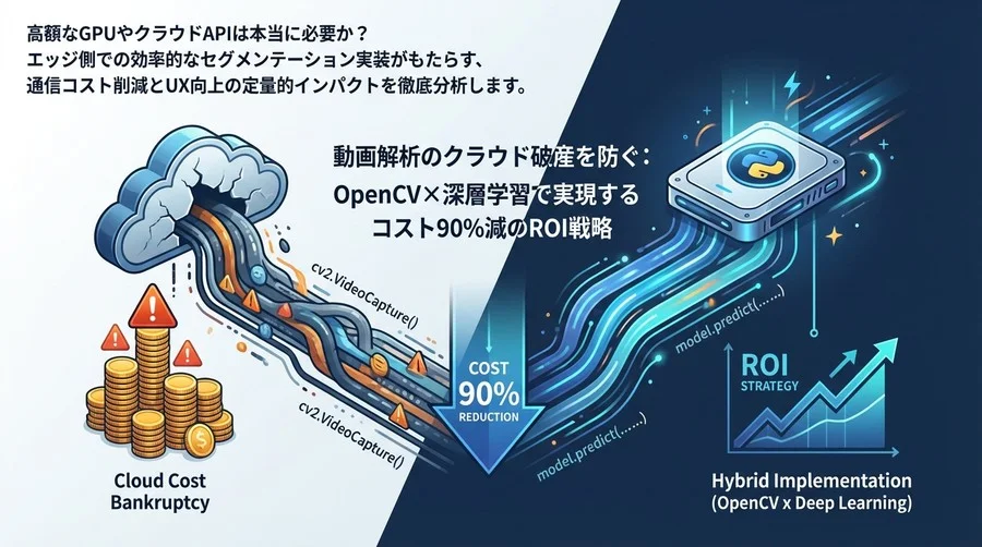 動画解析のクラウド破産を防ぐ：OpenCV×深層学習で実現するコスト90%減のROI戦略