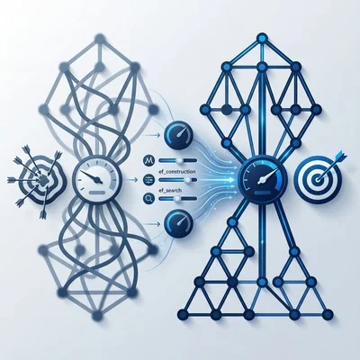 AI検索の速度と精度を支配するHNSWパラメータ最適化仕様：Mとef設定の理論的背景と実装ガイド