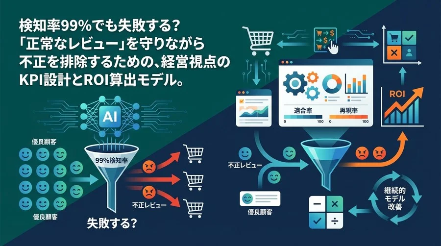 検知率99%でも失敗する？サクラ対策AIのROIを最大化するKPI設計と経営判断の急所
