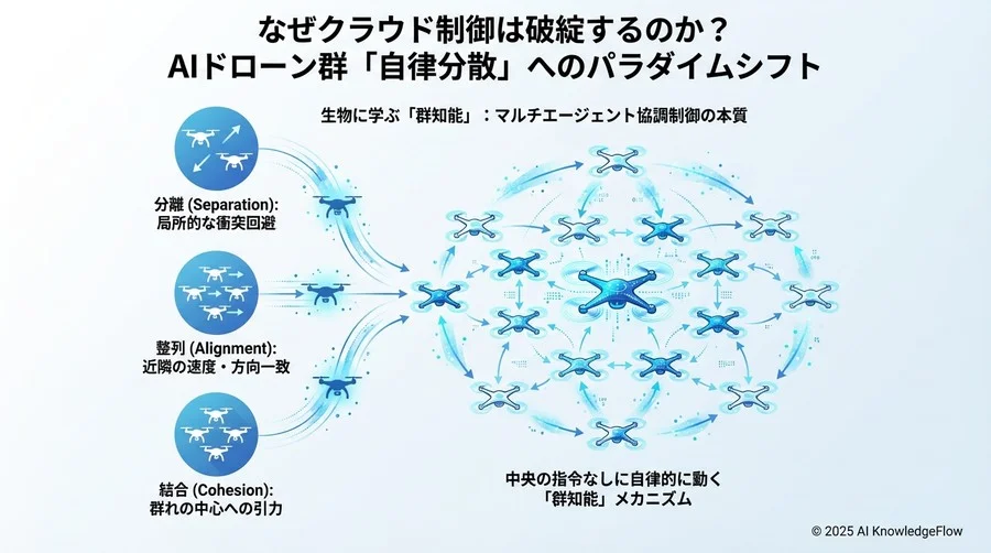 生物に学ぶ「群知能」：マルチエージェント協調制御の本質 - Section Image