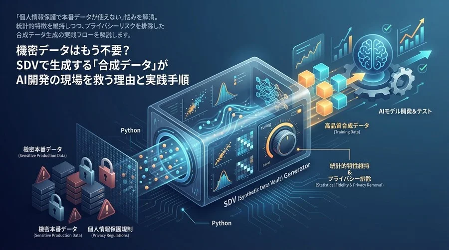 機密データはもう不要？SDVで生成する「合成データ」がAI開発の現場を救う理由と実践手順