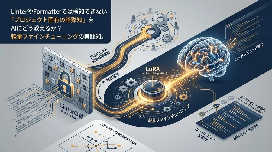 Linterの壁を超える：プロジェクト固有の「暗黙知」をLoRAでAIに継承させる技術選定と実践