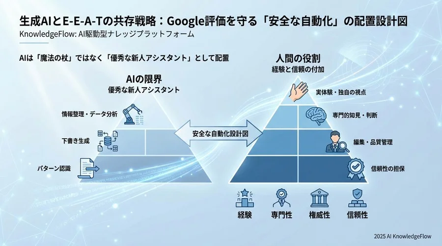 E-E-A-Tにおける「AIの限界」と「人間の役割」 - Section Image