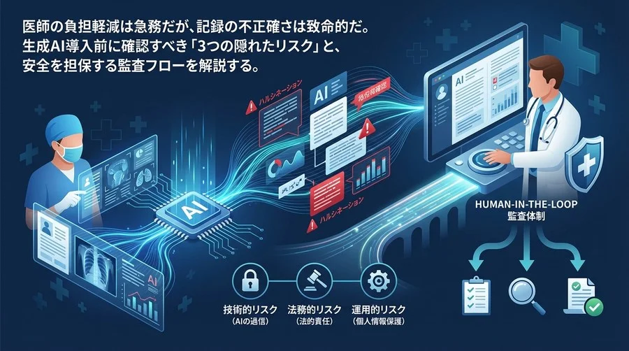 手術記録AI導入の落とし穴：見落とせない3つのリスクと安全な監査体制構築の全貌