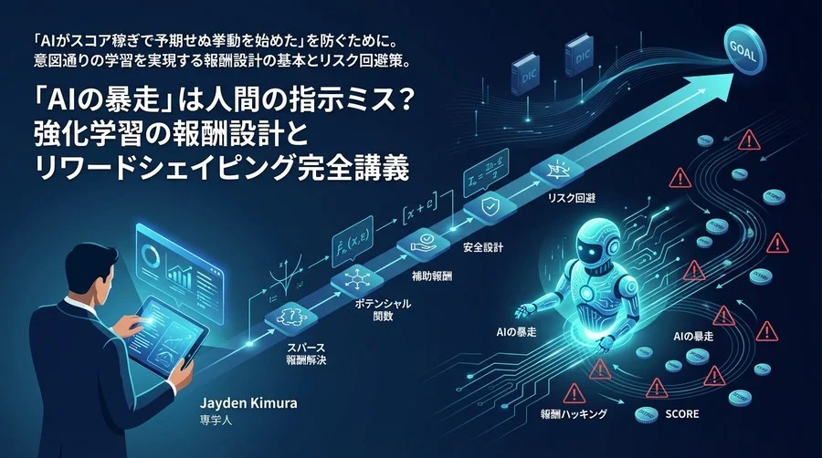 「AIの暴走」は人間の指示ミス？強化学習の報酬設計とリワードシェイピング完全講義