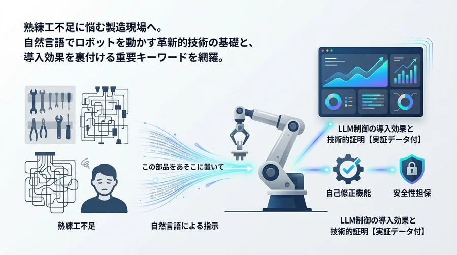 熟練工不足を救う「言葉で動くロボット」の実力値｜LLM制御の導入効果と技術的証明【実証データ付】