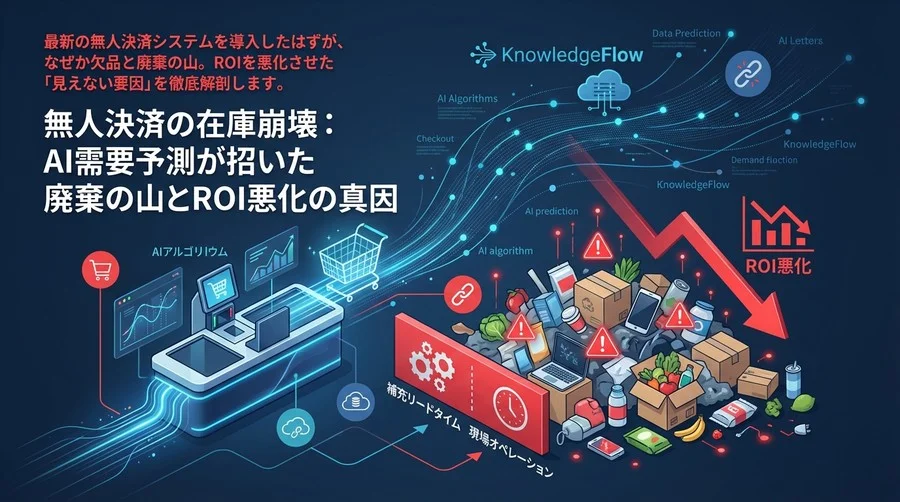 無人決済の在庫崩壊：AI需要予測が招いた廃棄の山とROI悪化の真因