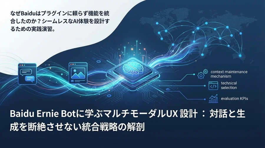 Baidu Ernie Botに学ぶマルチモーダルUX設計：対話と生成を断絶させない統合戦略の解剖