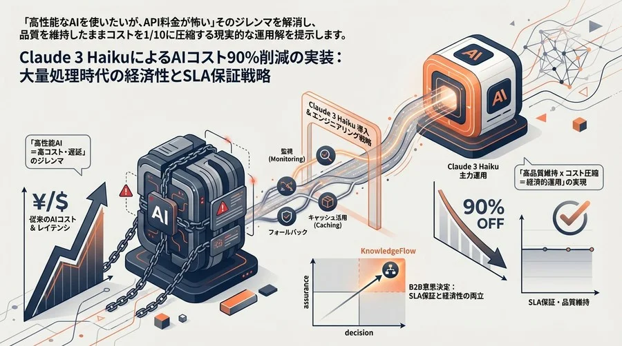 ClaudeモデルによるAIコスト90%削減の実装：大量処理時代の経済性とSLA保証戦略