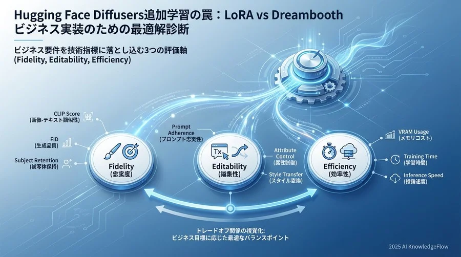 評価フレームワーク：ビジネス要件を技術指標に落とし込む3つの軸 - Section Image