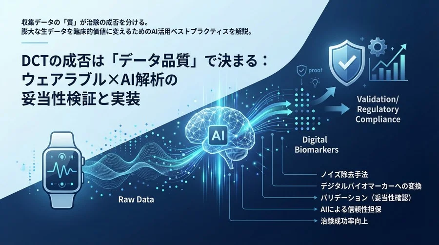 DCTの成否は「データ品質」で決まる：ウェアラブル×AI解析の妥当性検証と実装