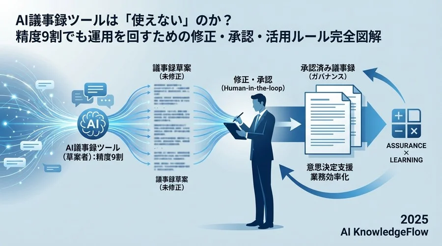 1. 運用体制の定義：AIは「作成者」ではなく「草案者」 - Section Image