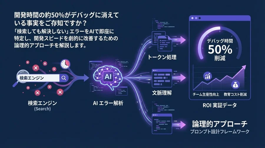 デバッグ時間50%削減の衝撃：AIによるエラー解析が「検索」より論理的に正しい理由