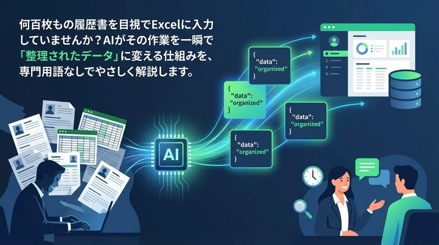 履歴書解析AIで採用業務を自動化！JSONモードによる「データ整理術」を人事向けに解説