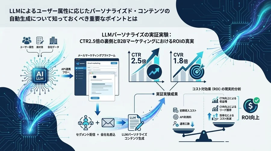 LLMパーソナライズの実証実験：CTR2.5倍の裏側とB2BマーケティングにおけるROIの真実