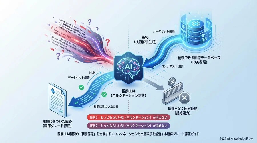 症状2：もっともらしい嘘（ハルシネーション）が消えない - Section Image
