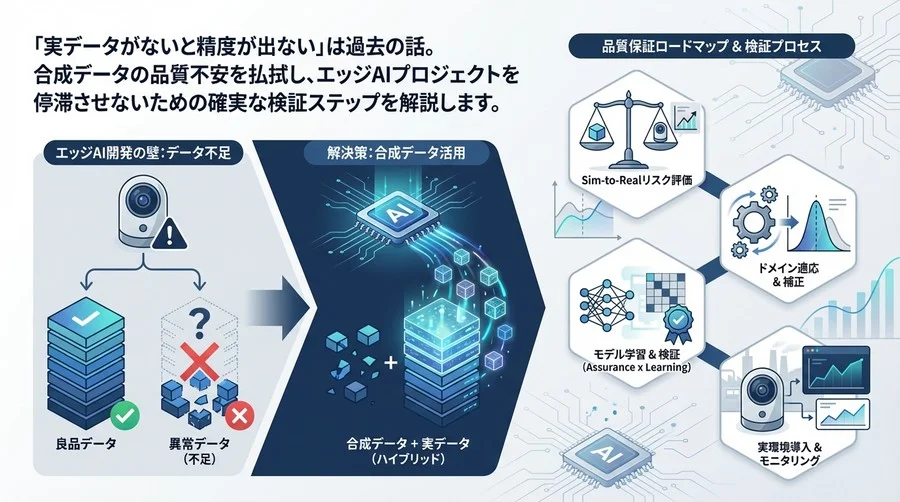 エッジAIの「データ不足」を安全に突破する合成データ活用の品質保証ロードマップ