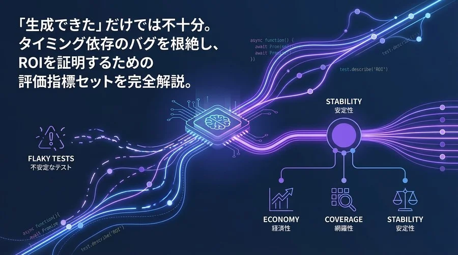 非同期処理テストのAI自動生成：生成数よりも「安定性」で測るROI評価指標の完全解説