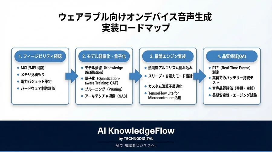 ウェアラブル端末での軽量音声生成AI実装：発熱と遅延を抑えるオンデバイス化の最適解 - Conclusion Image