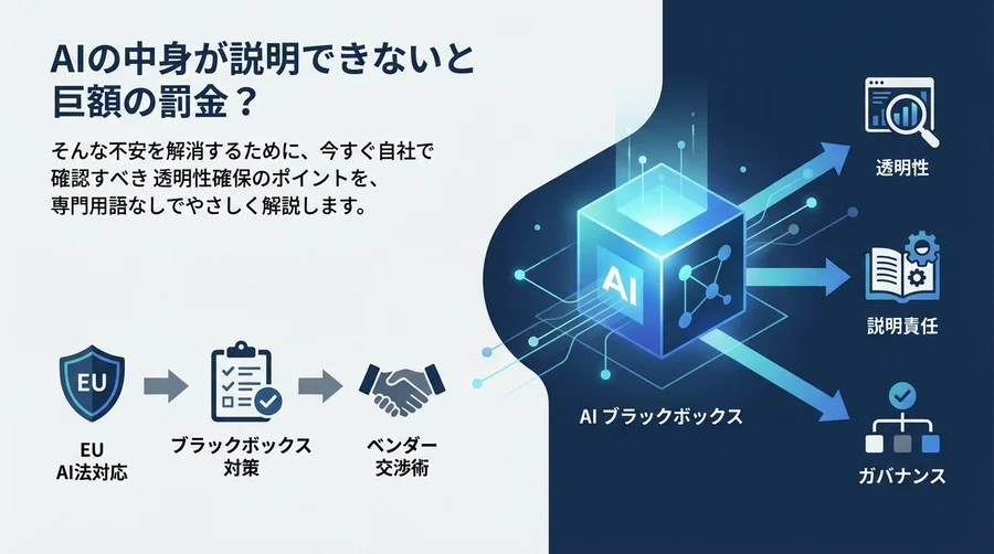 EU AI法対応！非技術者のためのAIブラックボックス対策チェックリスト