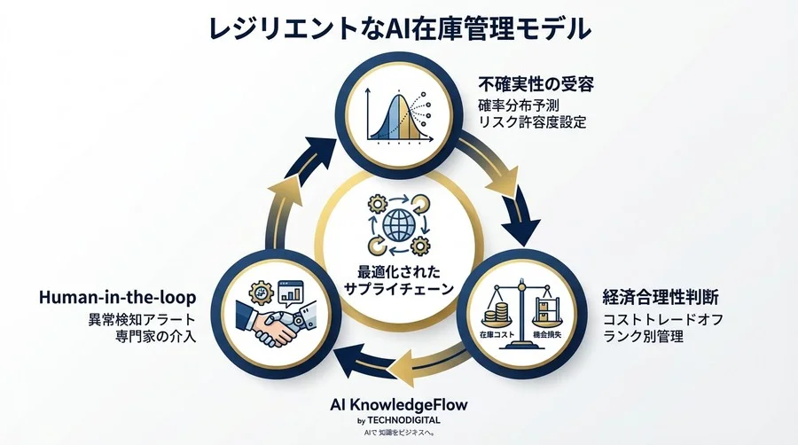 在庫管理AIの「予測精度」という罠──自動発注連携で現場を崩壊させないための運用設計論 - Conclusion Image