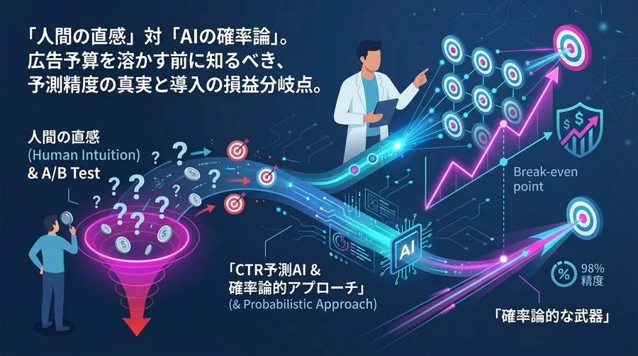 CTR予測AIの導入損益分岐点：広告予算を溶かす前に知るべき「確率論的」活用ガイド