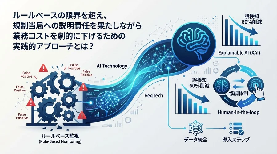 RegTech×AI：説明責任を果たしつつ誤検知を60%削減するコンプライアンス監視の実践論