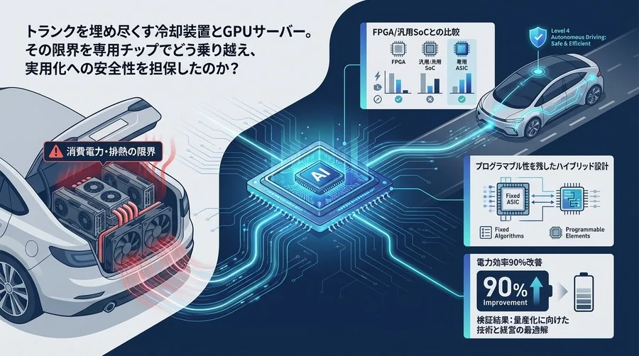 車載AI ASIC開発の決断：レベル4自動運転の電力・熱問題を突破する専用チップ戦略