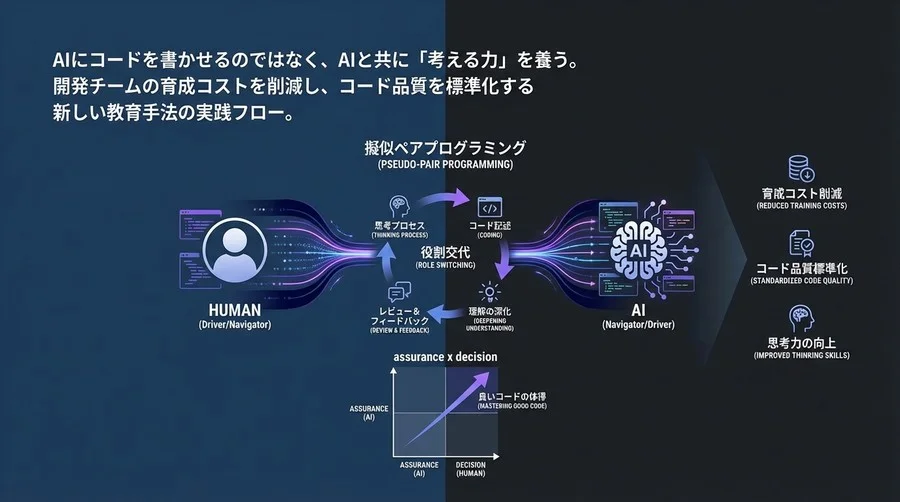 AIとの擬似ペアプログラミング：役割交代で「良いコード」を体得する育成型開発フローの全貌