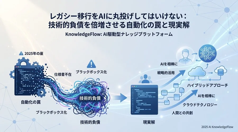 誤解②：「レガシーコードをAIで変換すれば、そのままローコードで動く」 - Section Image