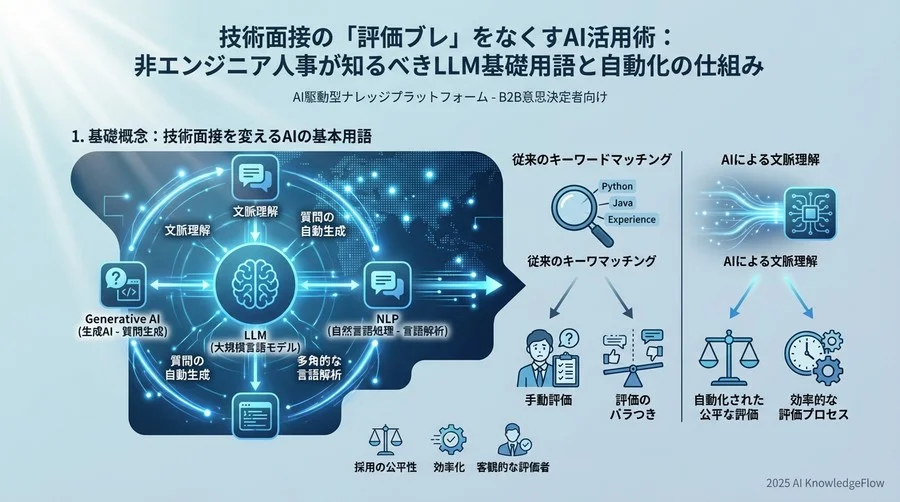 1. 基礎概念：技術面接を変えるAIの基本用語 - Section Image