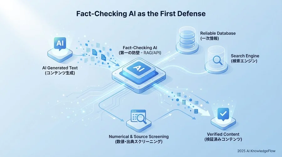 ファクトチェックAIを「第一の防壁」として実装する - Section Image