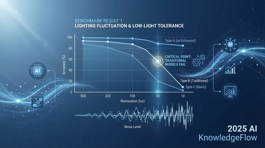 ベンチマーク結果1：照明変動・低照度耐性テスト - Section Image