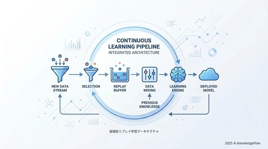 継続学習パイプラインの統合アーキテクチャ - Section Image