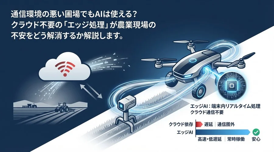 畑にWi-Fiは要りません。通信圏外でも止まらない「エッジAI」が農業現場の最強の相棒になる理由
