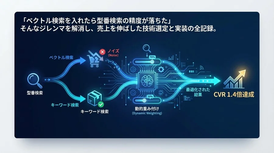 ベクトル検索導入で売上が下がる？ECサイト検索精度向上のための「動的重み付け」実装全記録