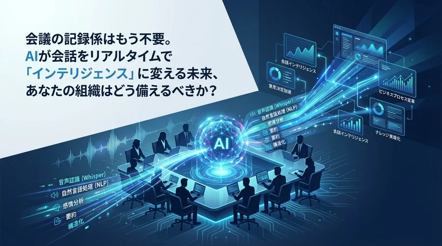 会議の記録係はもう不要。AIが会話をリアルタイムで「インテリジェンス」に変える未来戦略