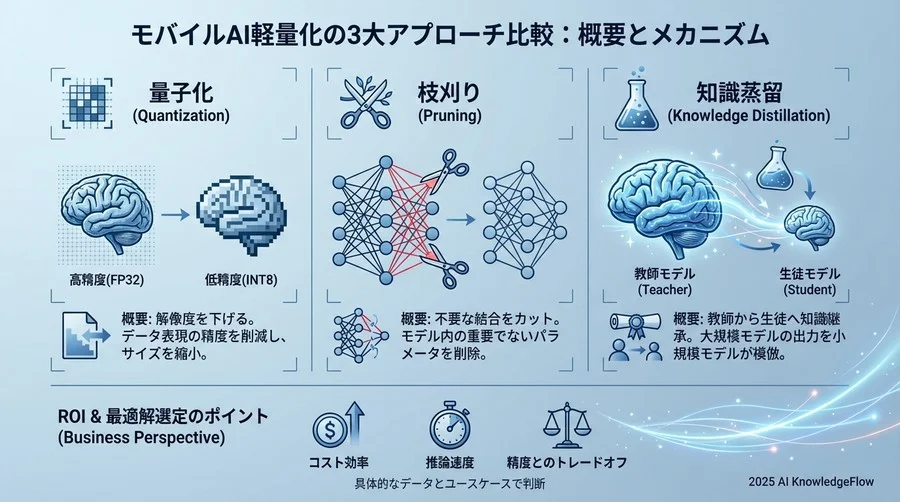 AIモデル軽量化の3大アプローチ比較：概要とメカニズム - Section Image
