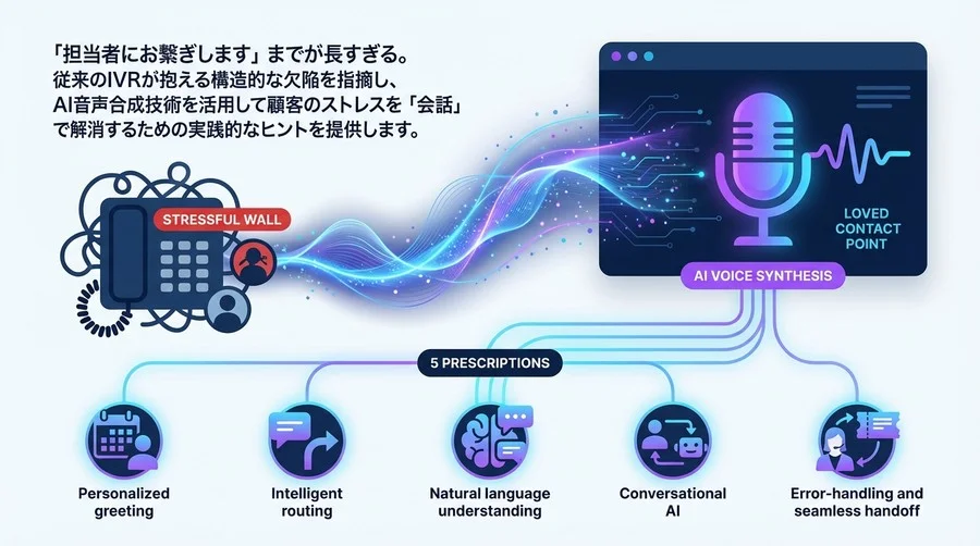 「担当者にお繋ぎします」が長すぎる！AI音声合成でIVRを「愛される接点」に変える5つの処方箋