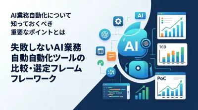 DX推進担当者向け：失敗しないAI業務自動化ツールの比較・選定フレームワーク